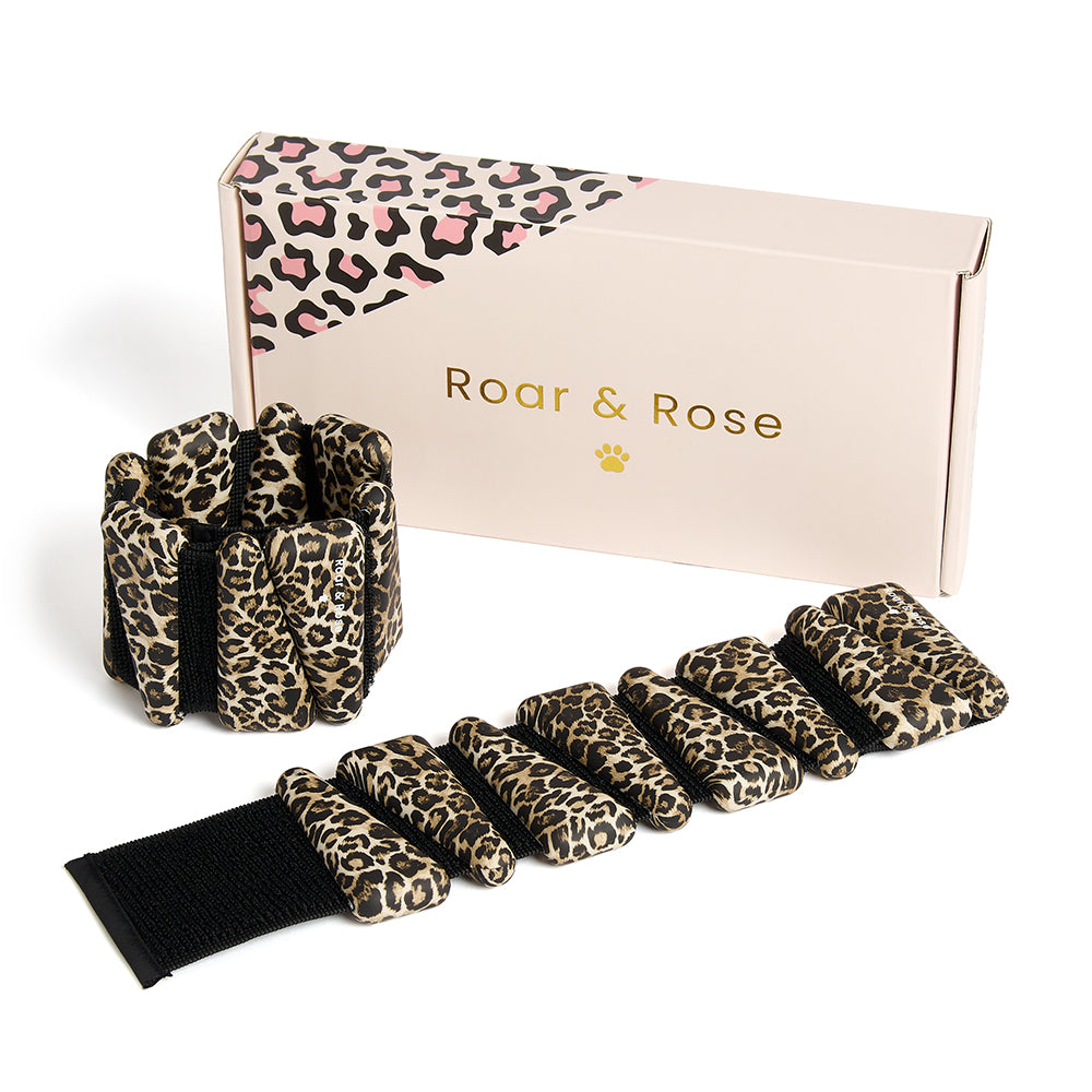 The Signature Ankle Weights — Leopard Print/ Roar & Rose