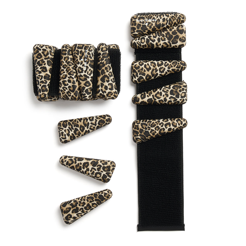 The Signature Ankle Weights — Leopard Print/ Roar & Rose